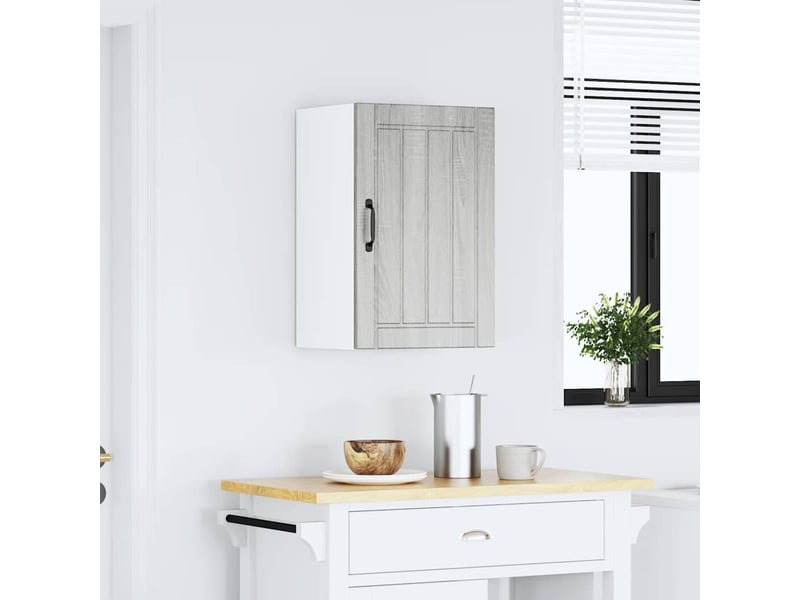  Meuble de rangement, armoire murale de cuisine lucca sonoma gris bois ingénierie shl2470  - Conforama C