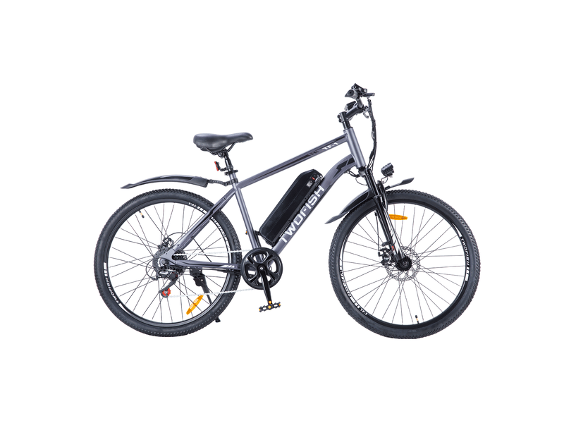 Vélo électrique twofish tf01, 36v 250w 15ah, 26 tout-terrain, gris - Conforama C