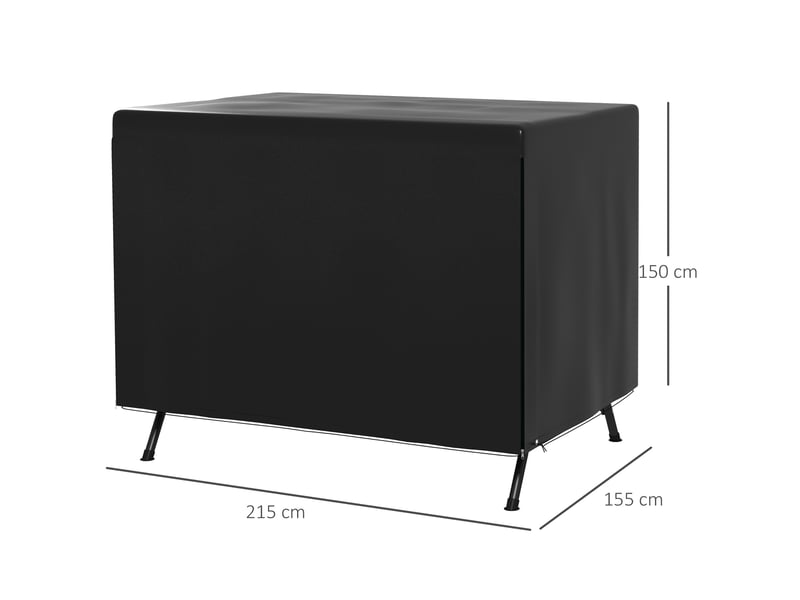 Housse de protection pour balancelle 215 x 155 x 150 cm, polyéthylène 100 gm² imperméable, anti-uv, cordons de serrage, entretien facile - Conforama C
