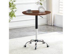Table basse rond(e) coloris bois foncé WISHDOR  - 70 cmx70 cm