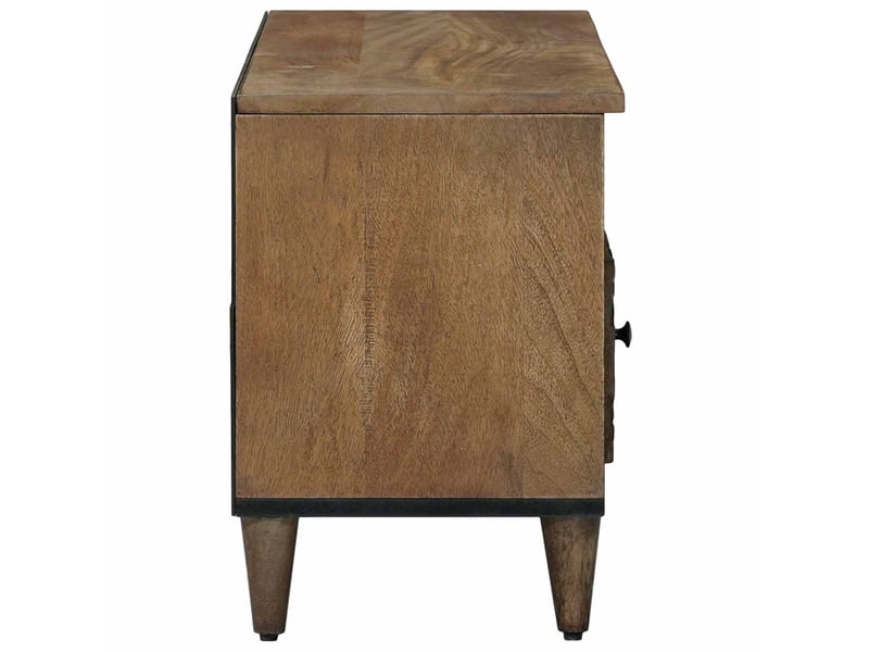 Meuble tv - banc tv - meuble de rangement marron 100 x 33,5 x 46 cm bois de mangue massif - Conforama D