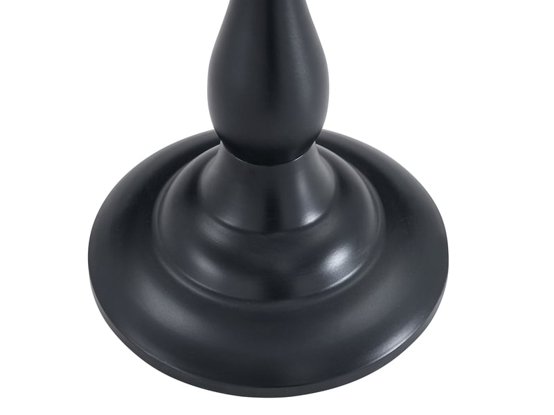  Table d'appoint ronde 50x50x51,5 cm en verre trempé et métal noir  - Conforama D