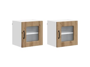 Meuble mural de cuisine | armoire de cuisine 2 pcs chêne artisanal shl8160