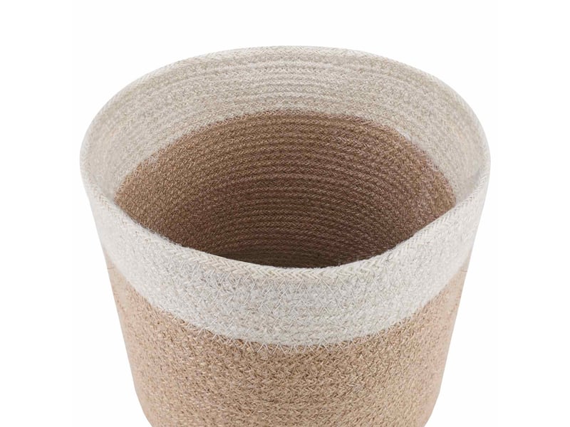 Jardinière - ensemble de pots à plantes 2 pcs naturel et blanc ø 21 x 21 cm - Conforama D