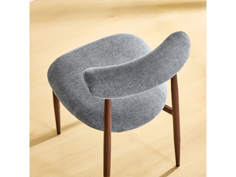  Table et chaises de salle à manger lot de 2 chaises assise rembourrée dossier courbé style moderne  - Conforama D