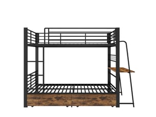 Lit mezzanine 90x200 cm <strong>MIVRAY </strong> <strong></strong> coloris noir