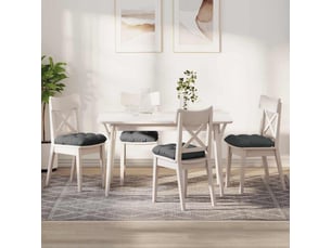 Lot de 4 coussins de siège, coussins décoratifs tissu gris foncé 40 x 40 x 12 cm cf60008