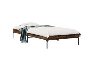 Lit simple 80x200 cm coloris marron