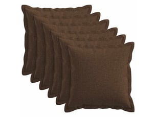 Lot de 6 coussins avec oreiller, coussins décoratifs houten marron lin synthétique cf51309