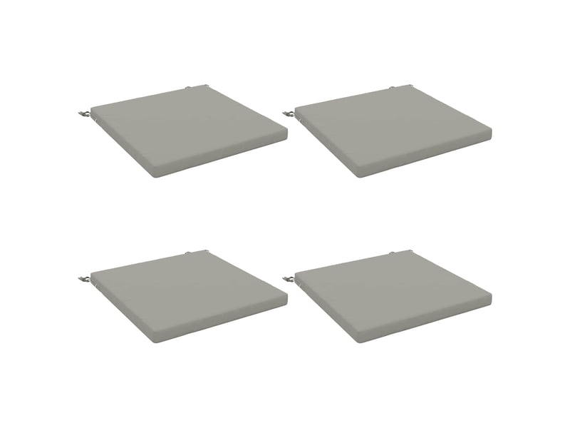  Lot de 4 coussins de siège, coussins d'assise soest 100 % polyester gris cf60438  - Conforama A