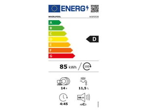 Lave vaisselle largeur 60 cm <strong>WHIRLPOOL</strong> W3IFD536 - 14 couvert(s)