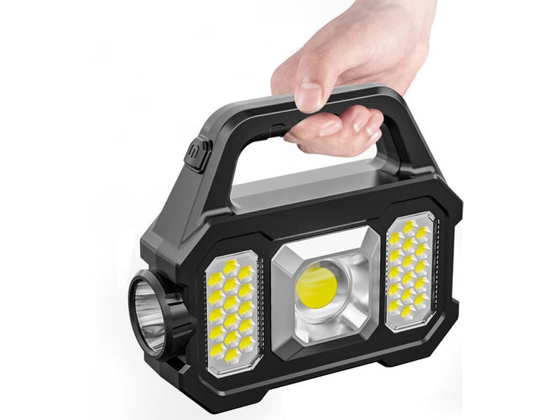  Affichage de la puissance puissance de sortie lampe de travail batterie au lithium intégrée charge usb et charge solaire smd cob led torche  - Conforama A