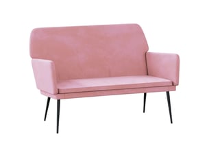 Banc chambre, banc de lit rose 108x79x79 cm velours shl34707