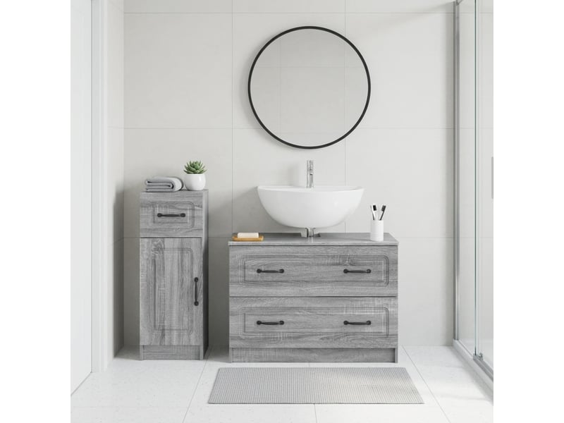 Ensemble de 2 meubles de salle de bain utrecht sonoma gris cf63221 - Conforama B