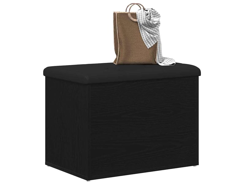 Banc chambre, banc de rangement chêne noir 62x42x45 cm bois d'ingénierie  - Conforama C