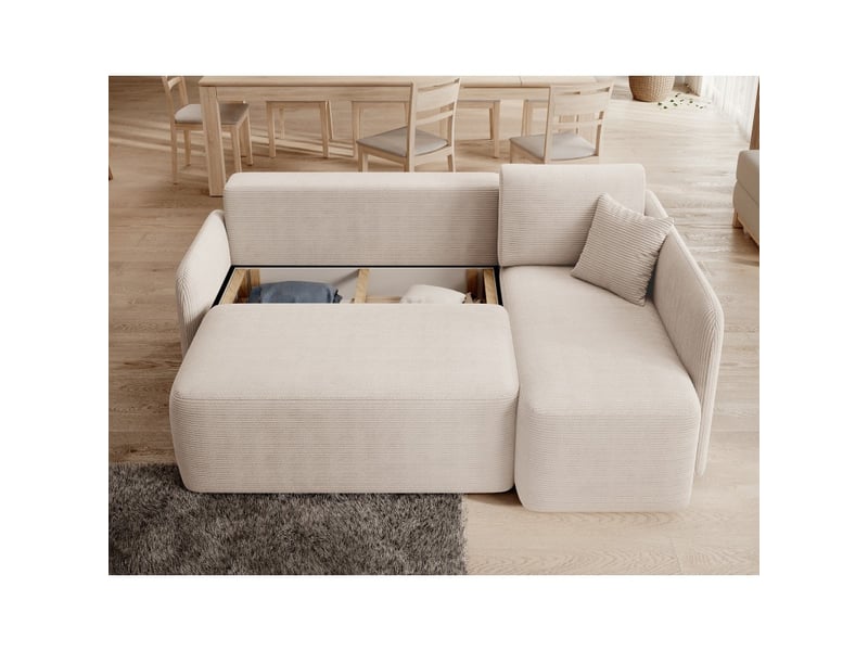  Canapé d'angle collection hedson coloris beige  - Conforama D