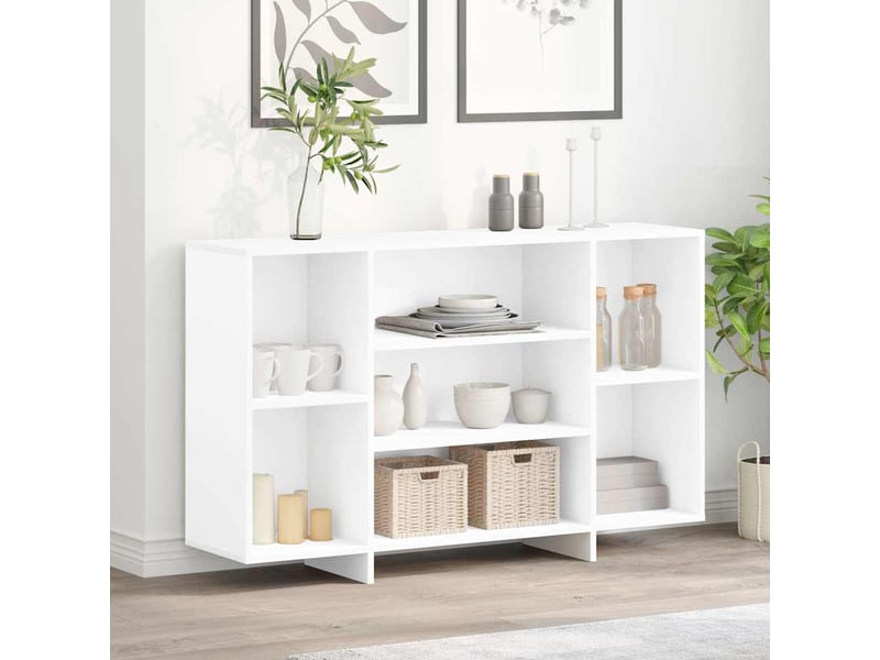 Buffet - bahut - meuble de rangement blanc 120x30x75 cm bois d'ingénierie - Conforama B