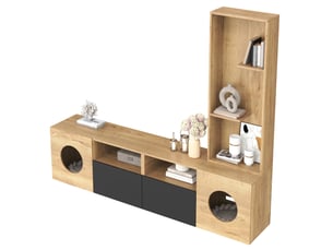 Meuble tv coloris bicolore 185 cm <strong>DESMIU</strong>  <strong></strong>
