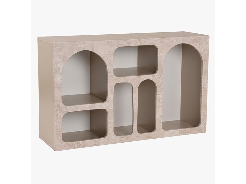  Console avec 6 niches beige 120 cm  - Conforama C