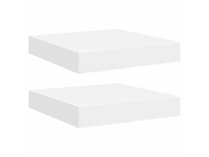 Lot de 2 étagères flottantes, étagères murales blanc 23x23,5x3,8 cm mdf cf43264
