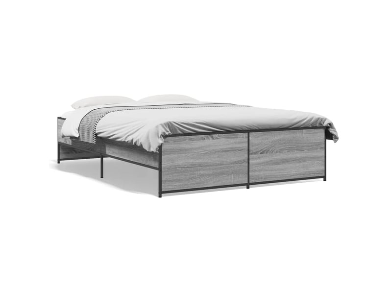 Lit double- lit adulte -  cadre de lit sans matelas sonoma gris 120x190 cm  - Conforama A
