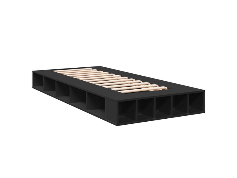  Lit simple- lit adulte -  cadre de lit sans matelas noir 100x200 cm  - Conforama B