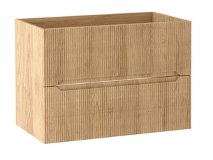 Meuble sous vasque suspendu novo effet chêne hikora 80 cm