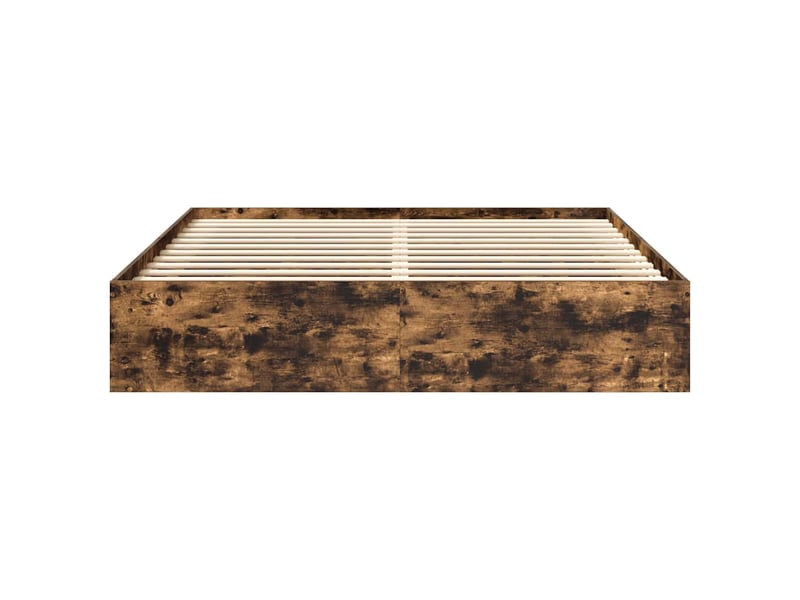  Lit double- lit adulte -  cadre de lit sans matelas chêne fumé 200x200 cm  - Conforama C