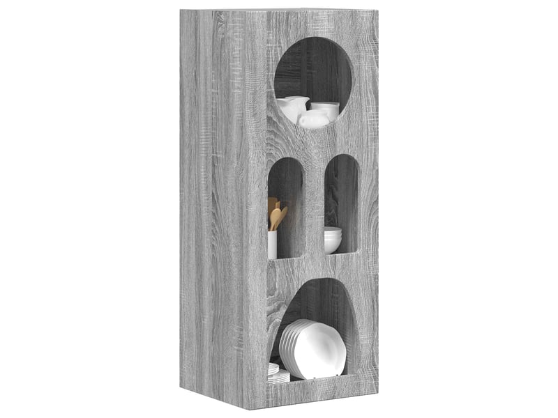  Buffet - bahut - meuble de rangement elst gris sonoma 40 x 35 x 100.5 cm bois d'ingénierie  - Conforama C