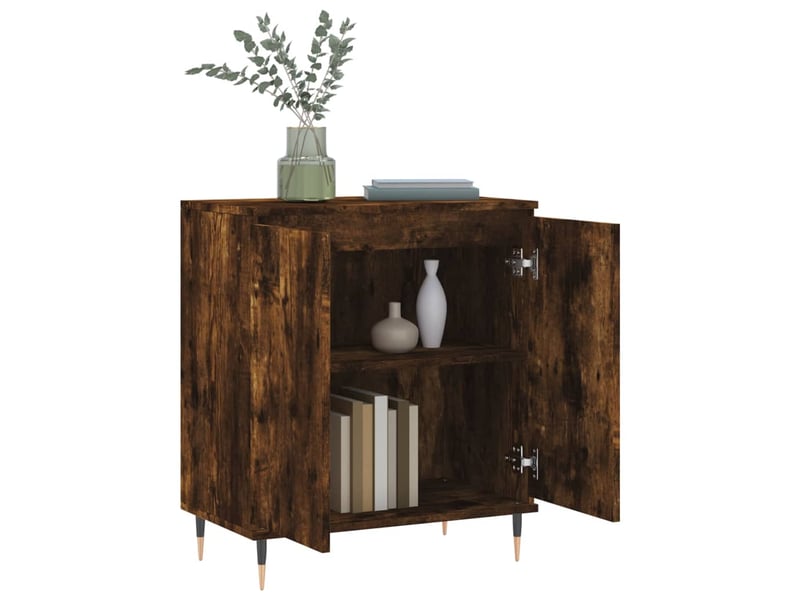 Buffet - bahut - meuble de rangement chêne fumé 60x35x70 cm bois d'ingénierie  - Conforama D
