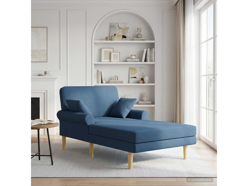  Vidaxl méridienne bleu tissu  - Conforama B