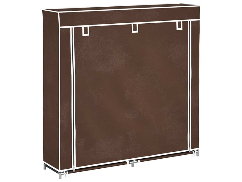  Meuble à chaussure | armoire à chaussures avec housse 115x28x110 cm tissu marron  - Conforama A