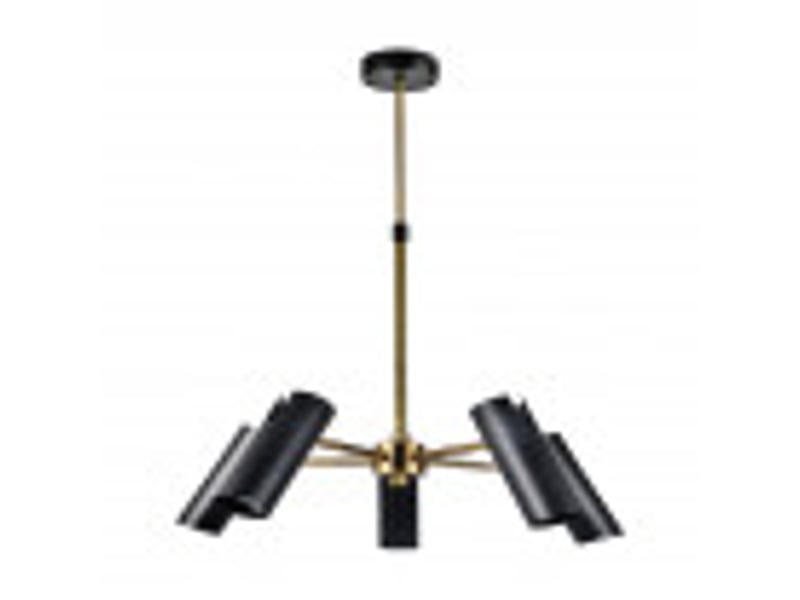  Fabrilamp marrakech, lampe, moderne, 5xgu10, noircuir, 36-58 x 58 x 58 cm 154255009 - Conforama B