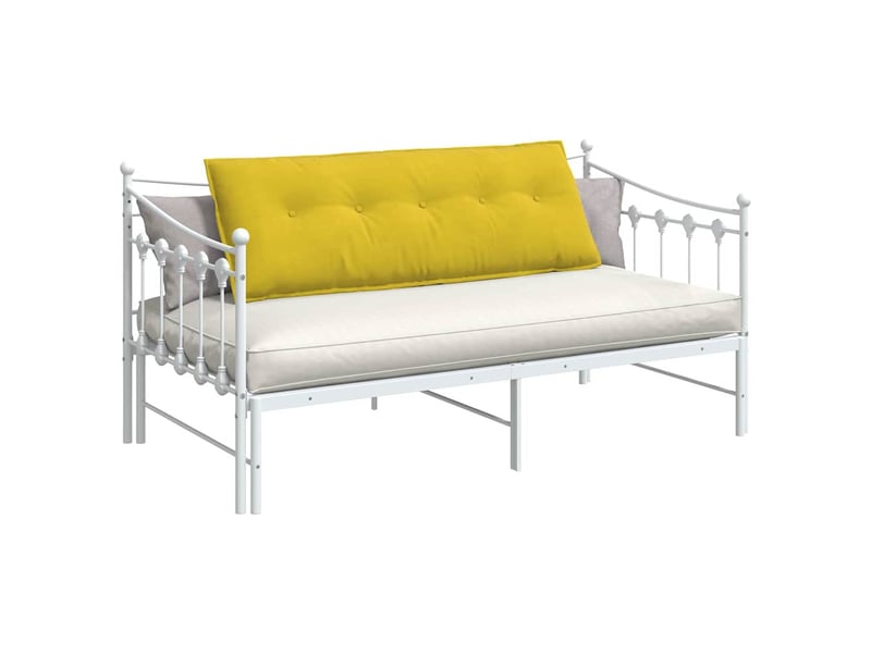 Coussin de dos, coussin de dossier jaune 140 x 50 cm tissu en velours côtelé cf54753 - Conforama C
