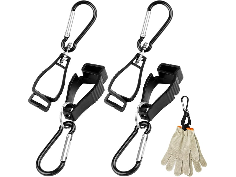  Crochets muraux noir)clip de gants, 4 pcs protection de travail de sécurité clip utilisé pour éviter la perte de gants pendant le travail, clip de gants de travail  - Conforama A