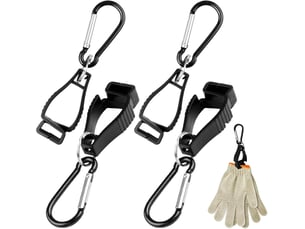 Crochets muraux noir)clip de gants, 4 pcs protection de travail de sécurité clip utilisé pour éviter la perte de gants pendant le travail, clip de gants de travail