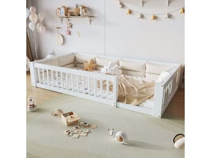 Lit simple 90x200 cm coloris blanc