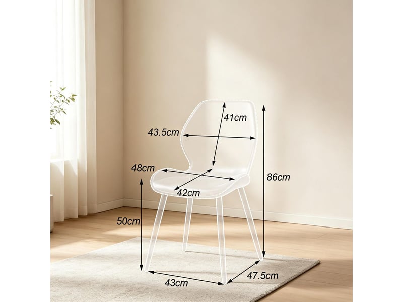  Chaise de cuisine rembourrage doux ensemble de 4 chaises assise confortable et conception fonctionnelle  - Conforama B
