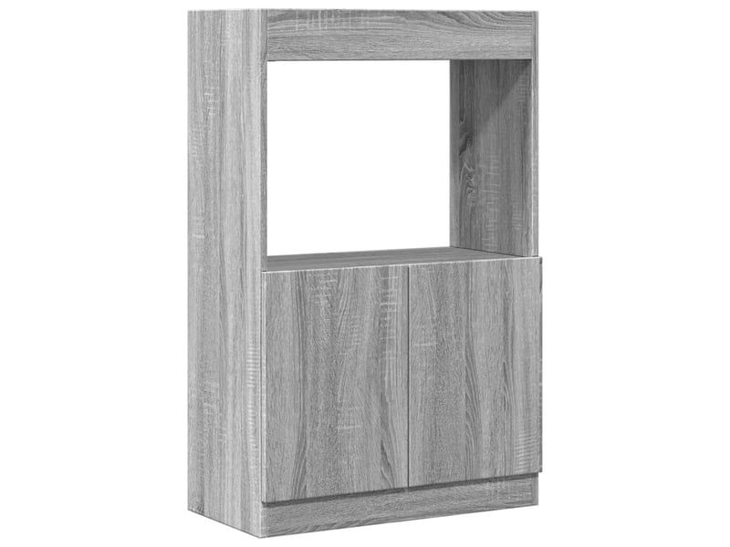  Buffet haut, meuble de rangement sonoma gris 63x33x100 cm bois d'ingénierie  - Conforama A