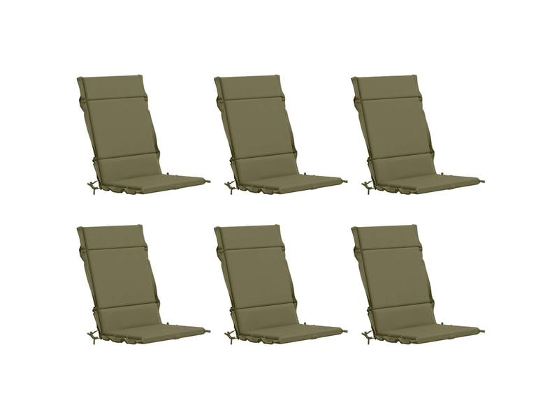 Lot de 6 coussins de chaise à dossier haut gemert cf59375 - Conforama A