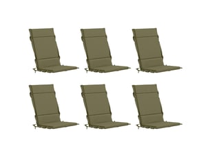 Lot de 6 coussins de chaise à dossier haut gemert cf59375