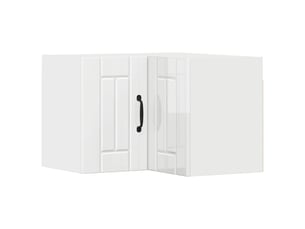 Meuble mural de cuisine, armoire d'angle cuisine lucca blanc brillant 57x57x40cm