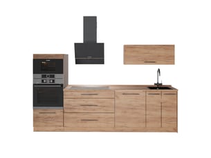 Vicco cuisine, chêne doréchêne doré, 280cm sans plan de travail