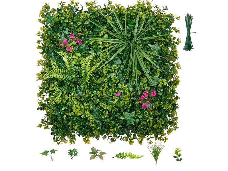  Vevor mur végétal artificiel haie artificielle décoration 50,8x50,8 cm lot de 12  - Conforama A