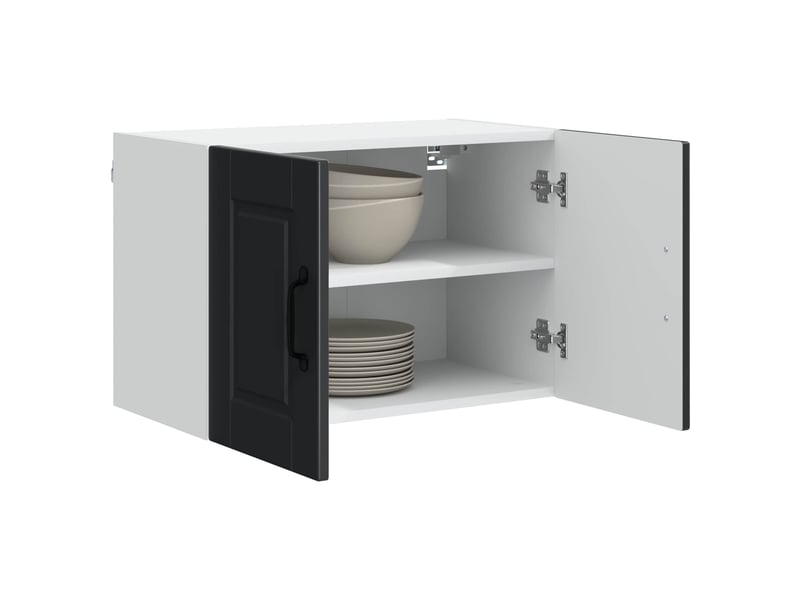 Meuble mural de cuisine, armoire de cuisine noir 60x31x40cm bois d'ingénierie shl9132 - Conforama C