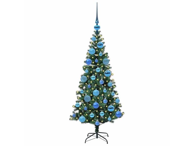  Sapin de noël artificiel, arbre de noël pré-éclairé vert 120 cm pvc et métal shl6066  - Conforama C