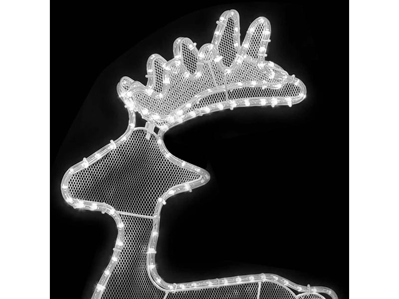  Décoration de noël de renne avec maille 306 led 60x24x89 cm  - Conforama E