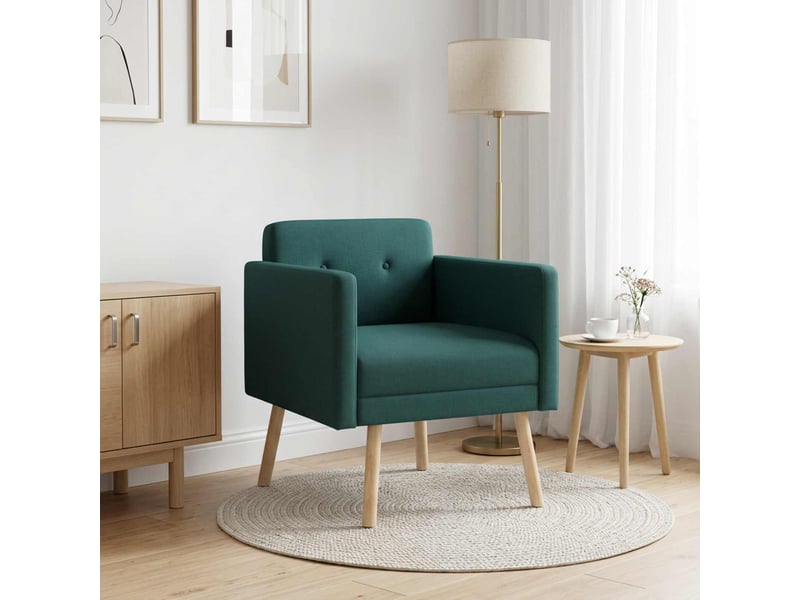Vidaxl fauteuil d'appoint vert foncé tissu - Conforama B