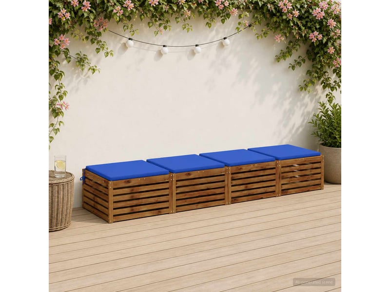 Lot de 4 coussins de siège, coussins d'assise soest 100 % polyester cf60232 - Conforama B