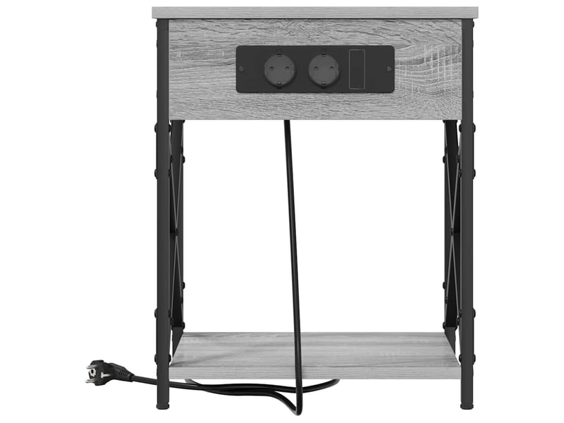 Table de chevet - cabinet de chevet - table de nuit gris sonoma 41 x 31 x 51 cm bois d'ingénierie - Conforama D
